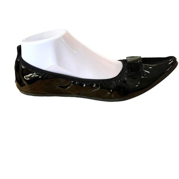 folds shoes Half black patent and half faux suede size 40 Run a Bit narrow - Picture 7 of 9